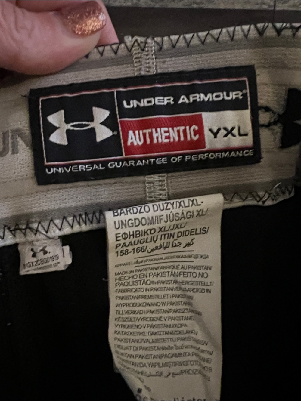Under Armour Black & Gray Athletic Shorts with Authentic Label